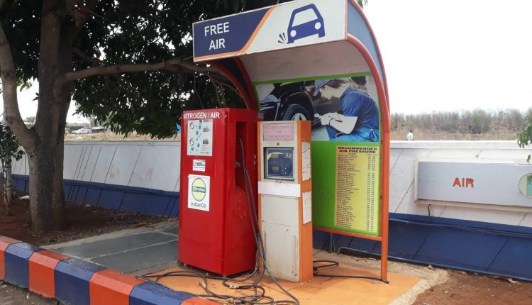 free air in petrol station